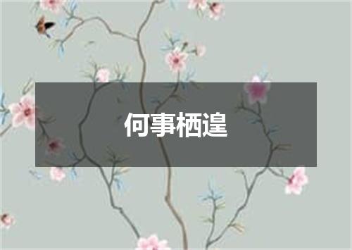 何事栖遑