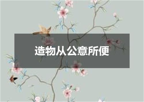 造物从公意所便