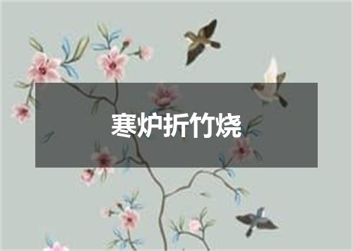 寒炉折竹烧