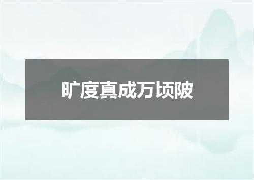 旷度真成万顷陂