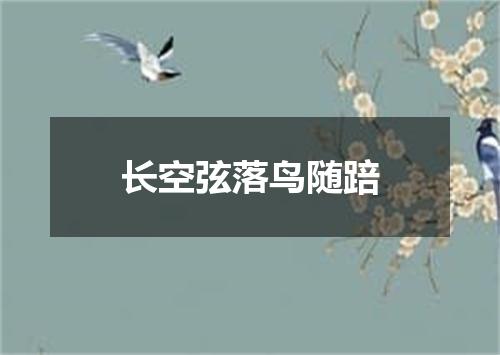 长空弦落鸟随踣