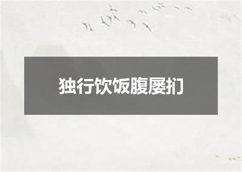 独行饮饭腹屡扪