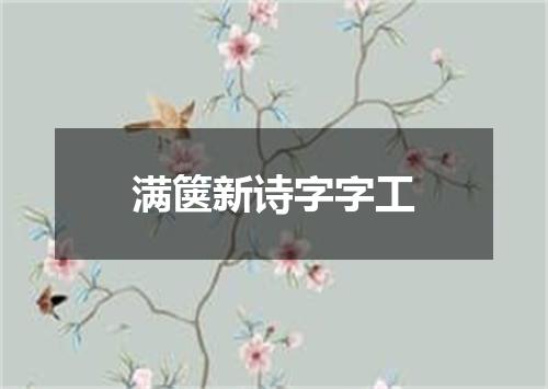 满箧新诗字字工