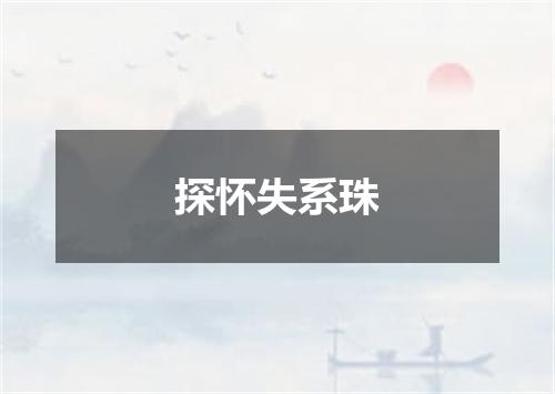 探怀失系珠