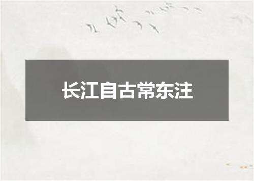 长江自古常东注