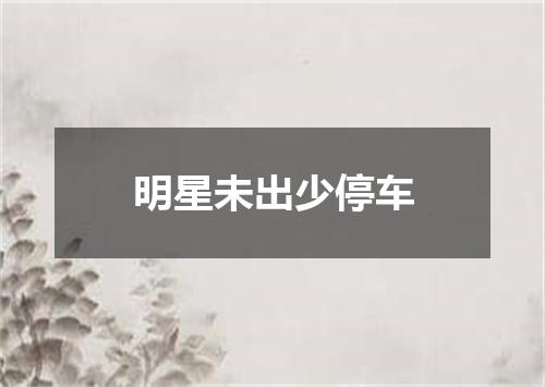 明星未出少停车