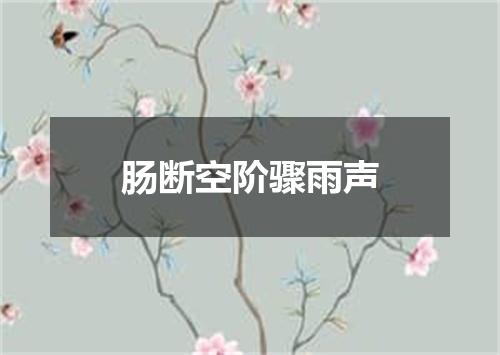 肠断空阶骤雨声
