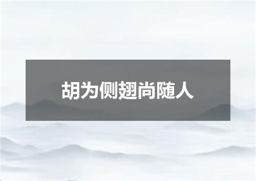 胡为侧翅尚随人