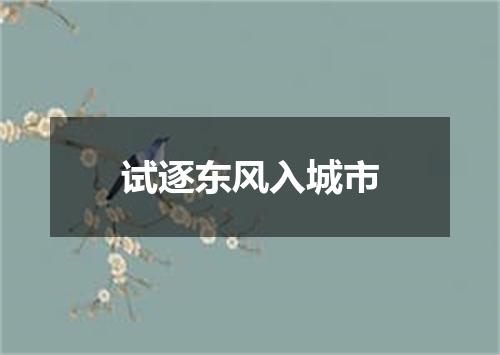 试逐东风入城市