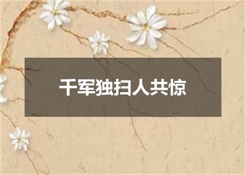千军独扫人共惊