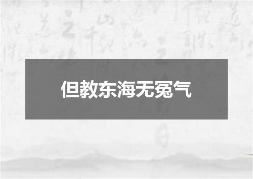 但教东海无冤气