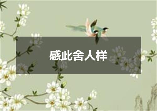 感此舍人样