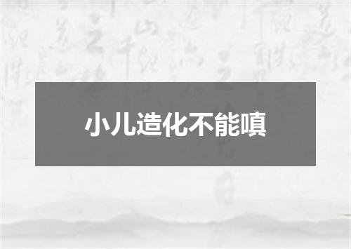小儿造化不能嗔