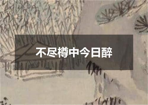 不尽樽中今日醉