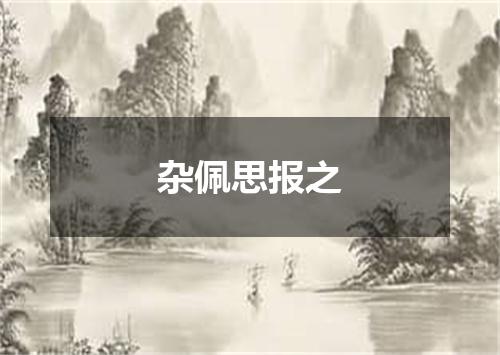 杂佩思报之