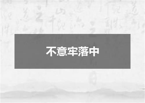 不意牢落中