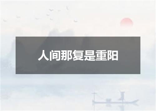 人间那复是重阳