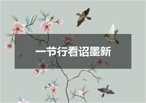 一节行看诏墨新