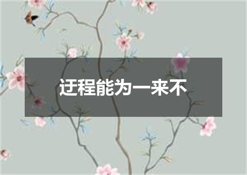 迂程能为一来不