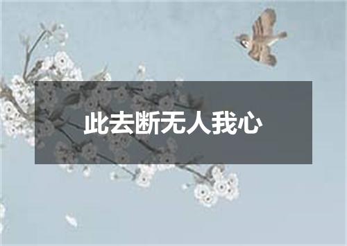 此去断无人我心