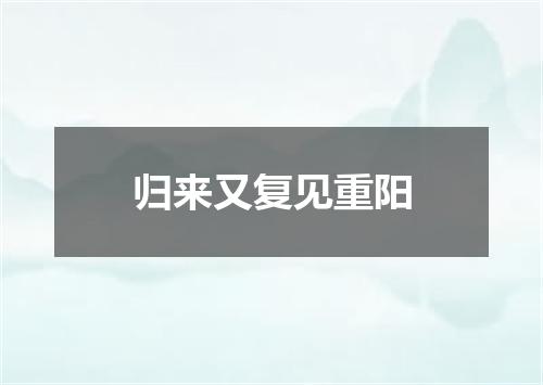 归来又复见重阳