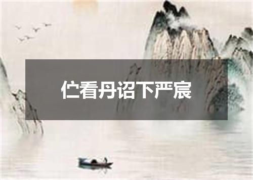 伫看丹诏下严宸