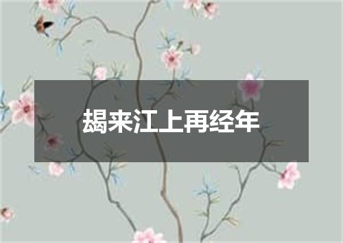 朅来江上再经年