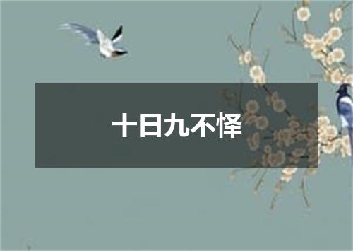 十日九不怿