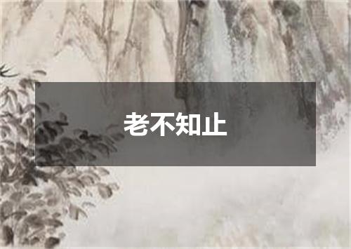 老不知止