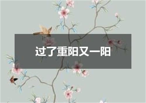 过了重阳又一阳