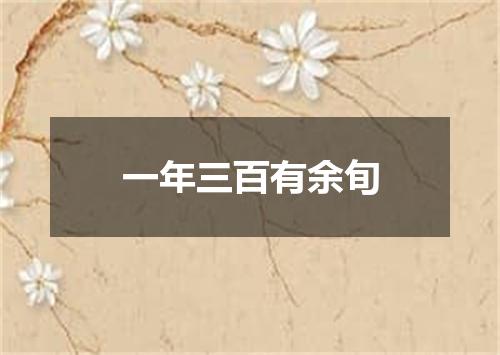 一年三百有余旬