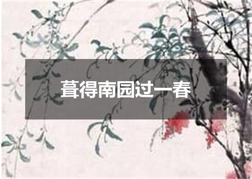葺得南园过一春