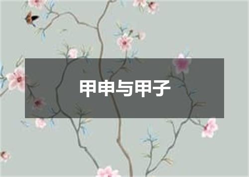 甲申与甲子