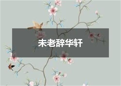 未老辞华轩