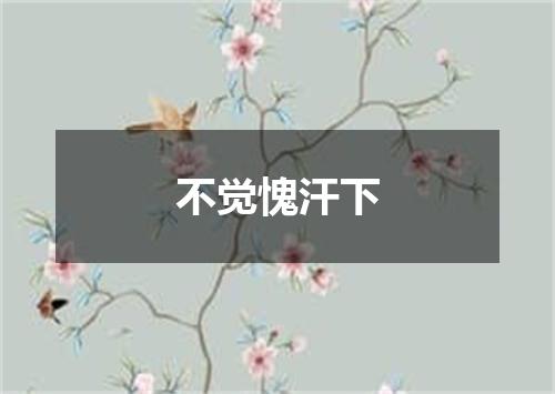不觉愧汗下