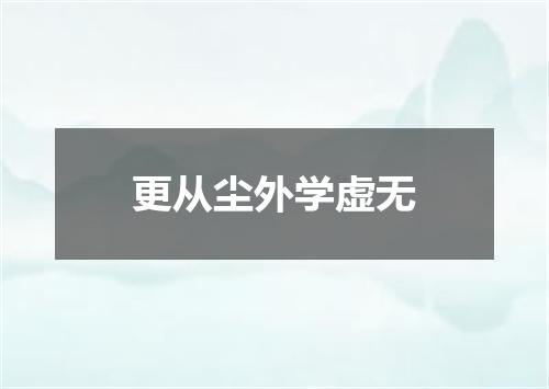 更从尘外学虚无