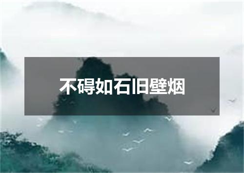 不碍如石旧壁烟