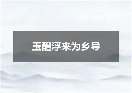 玉醴浮来为乡导