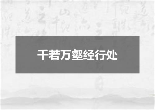 千若万壑经行处