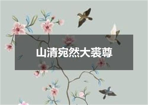山清宛然大裘尊