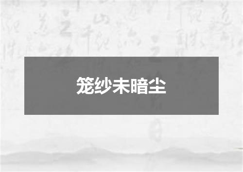笼纱未暗尘