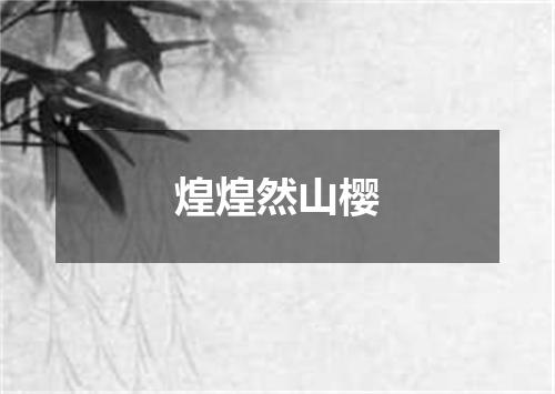 煌煌然山樱