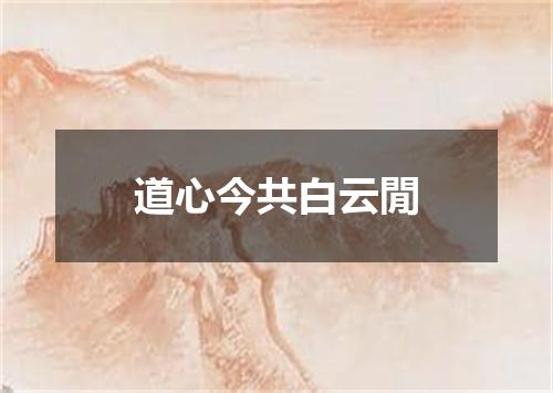 道心今共白云閒
