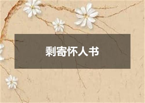 剩寄怀人书