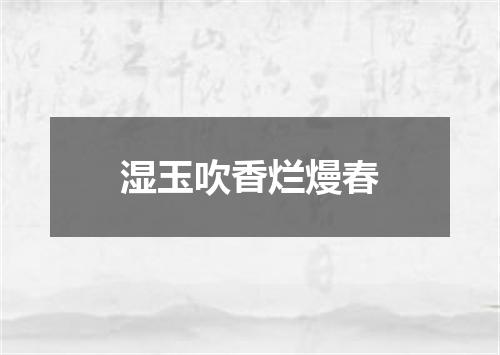 湿玉吹香烂熳春