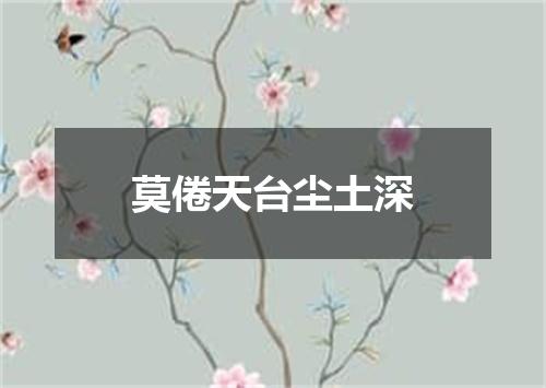 莫倦天台尘土深
