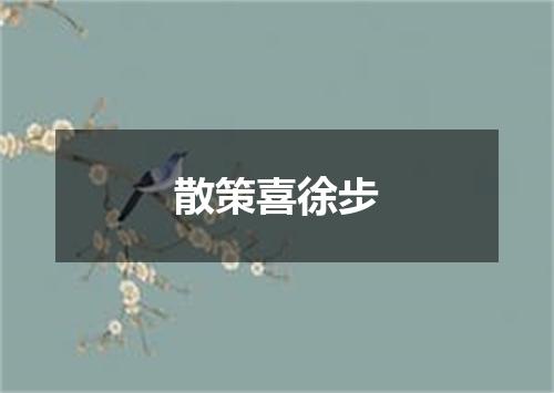 散策喜徐步