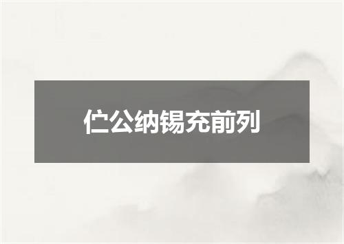 伫公纳锡充前列