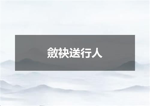 斂袂送行人