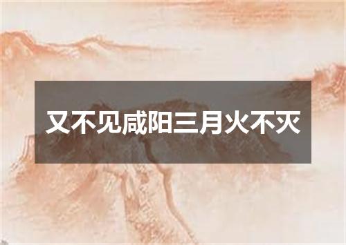 又不见咸阳三月火不灭